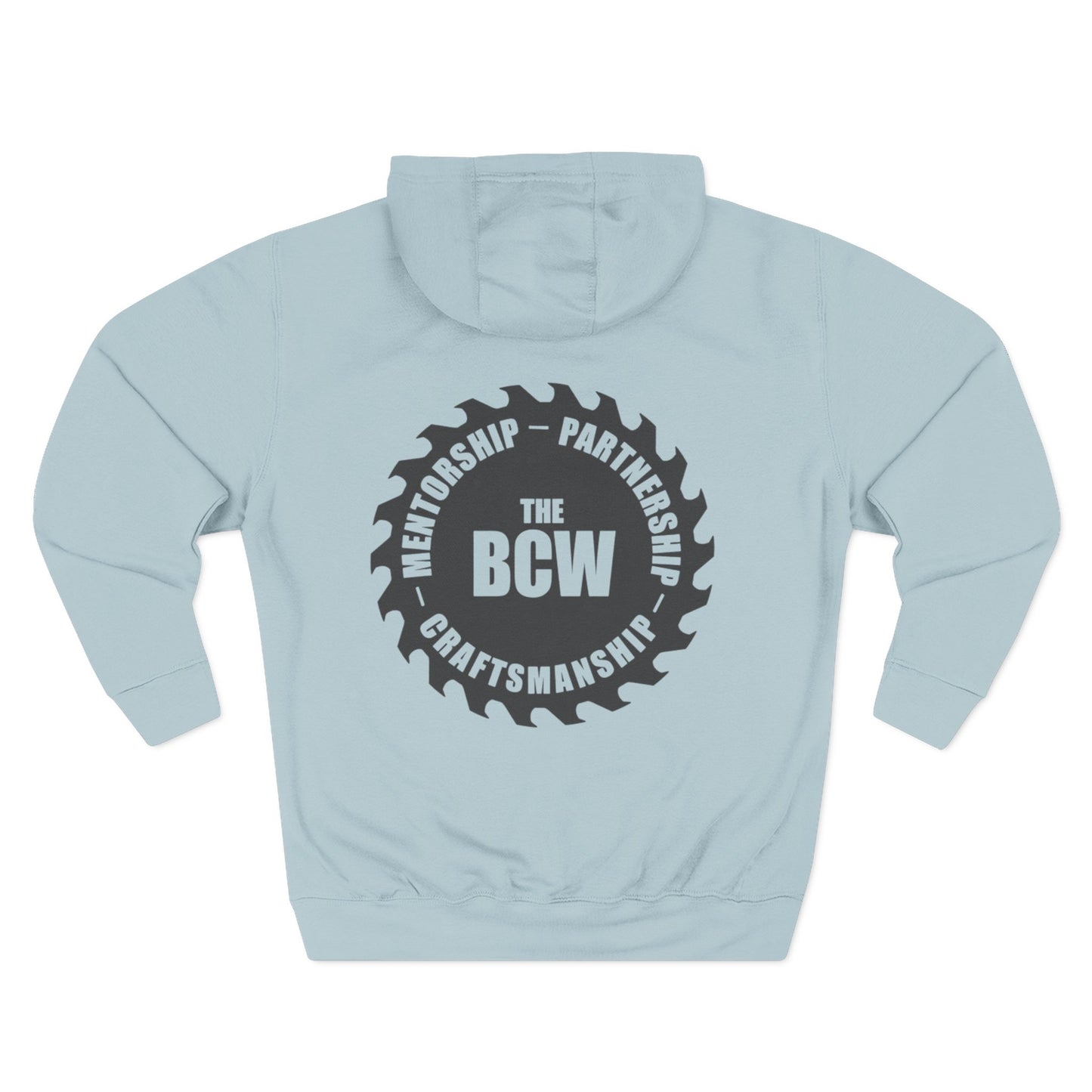 Fleece Hoodie Bull City Woodshop Evergreen Logo, Cold Weather Woodshop Essential