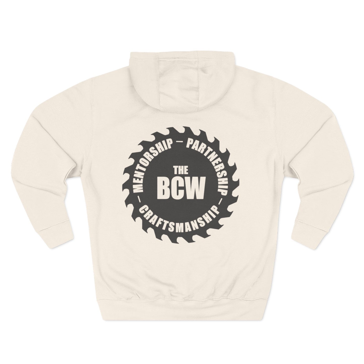 Fleece Hoodie Bull City Woodshop Evergreen Logo, Cold Weather Woodshop Essential