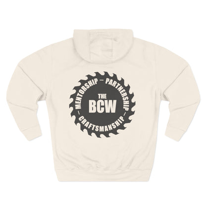 Fleece Hoodie Bull City Woodshop Evergreen Logo, Cold Weather Woodshop Essential